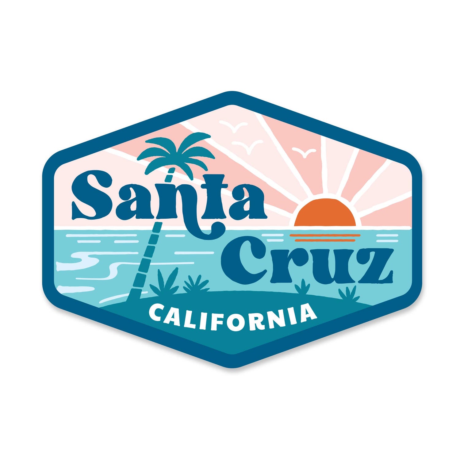 Santa Cruz California sunset sticker