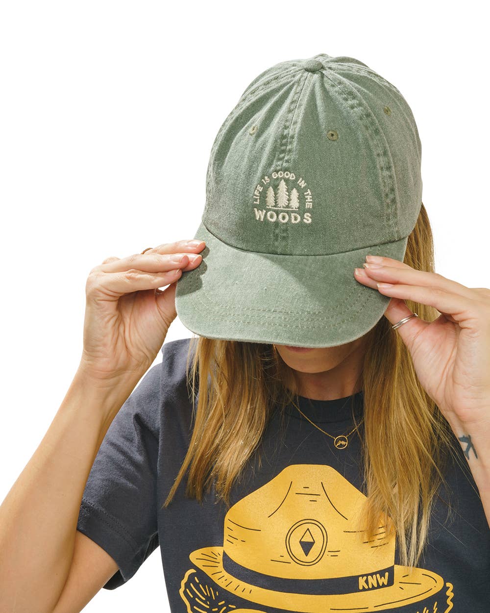 Life is Good in the Woods forest dad hat by Keep Nature Wild