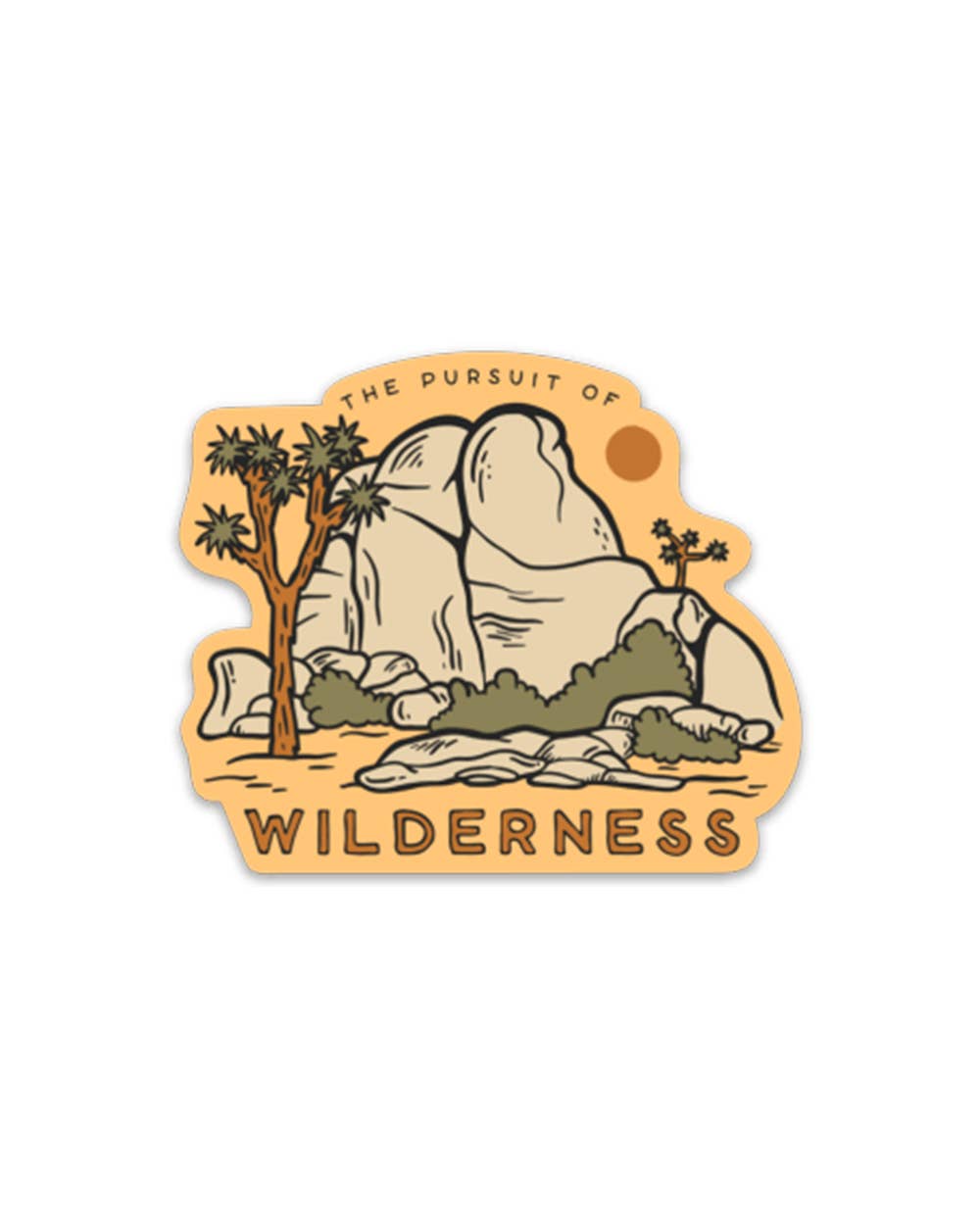 In pursuit of wilderness desert sticker by Keep Nature Wild