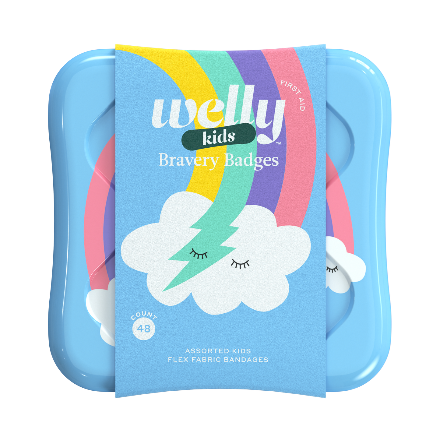 Kids Rainbow Bravery Badges bandage 48 pack by Welly