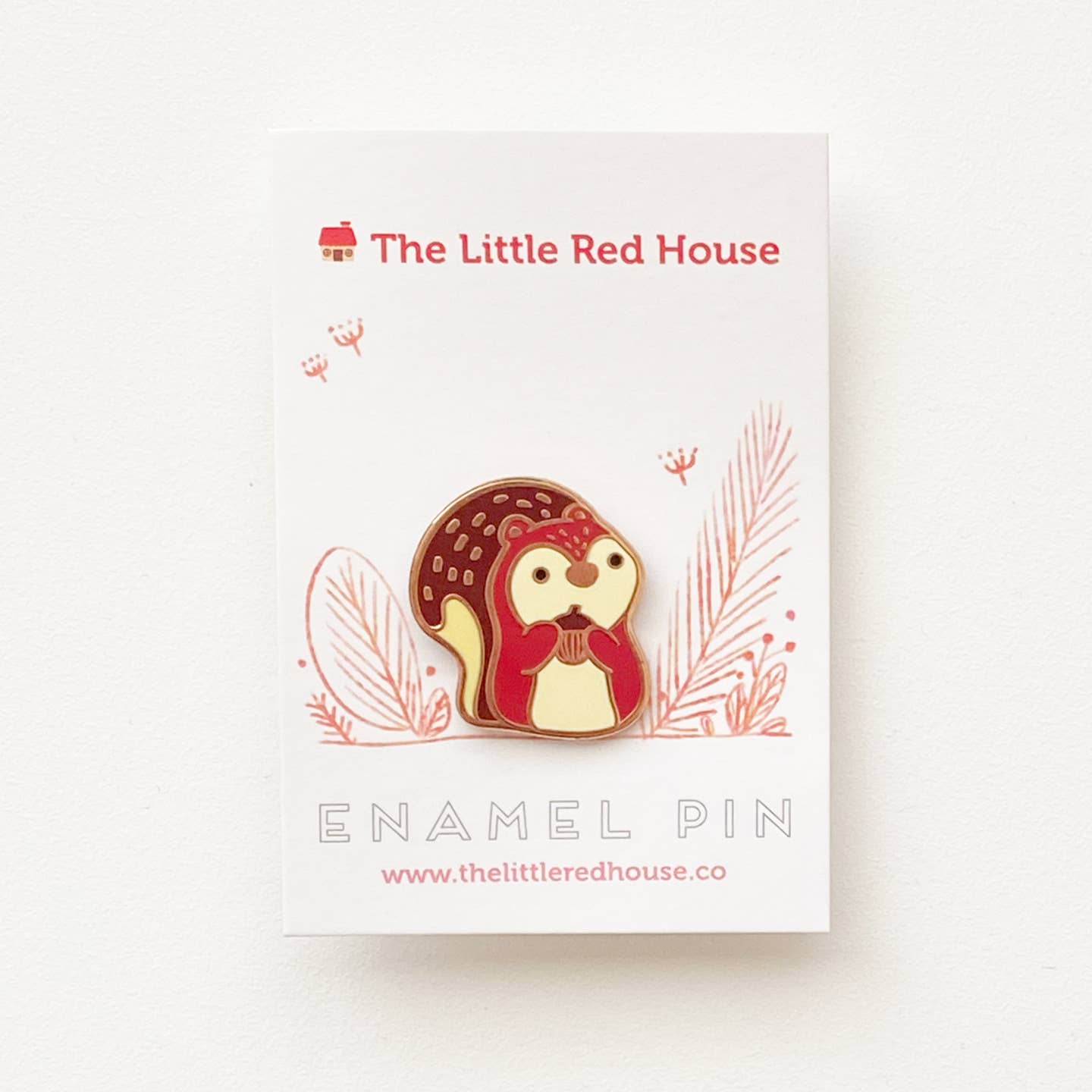 Squirrel hard enamel pin  by Little Red House
