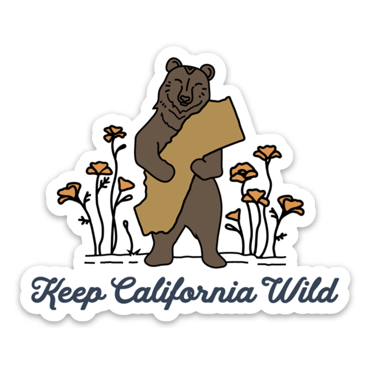 Bear Hug Keep California Wild poppy sticker by Keep Nature Wild