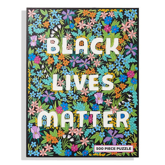 Black Lives Matter floral pattern 500 piece puzzle by The Found