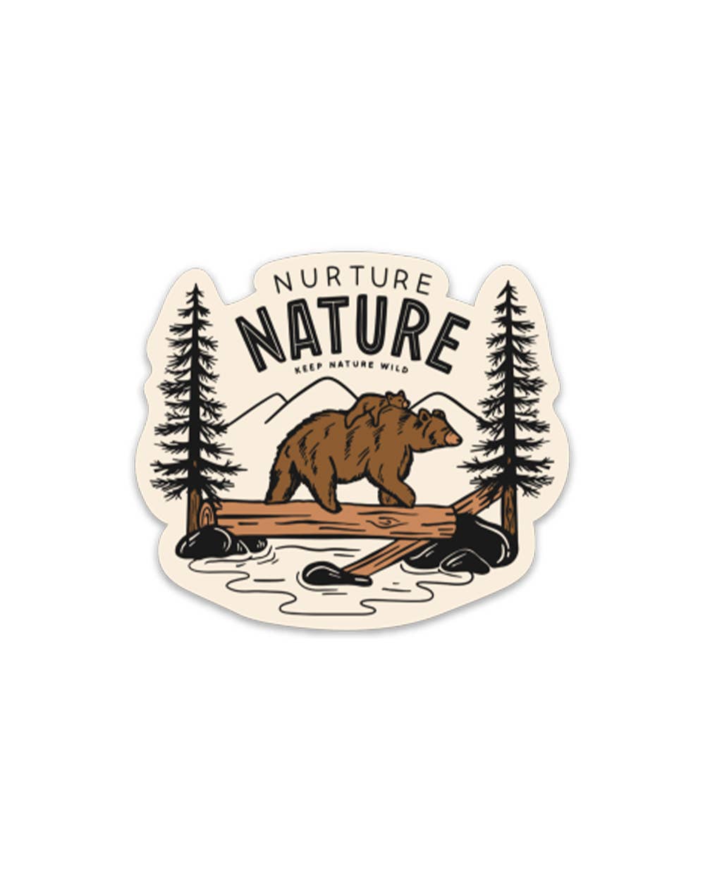 Nurture Nature bear sticker by Keep Nature Wild