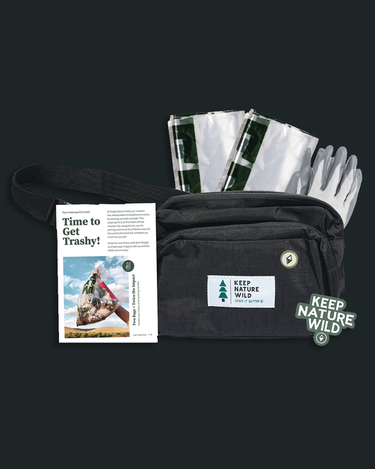 Black fanny pack cleanup kit by Keep Nature Wild