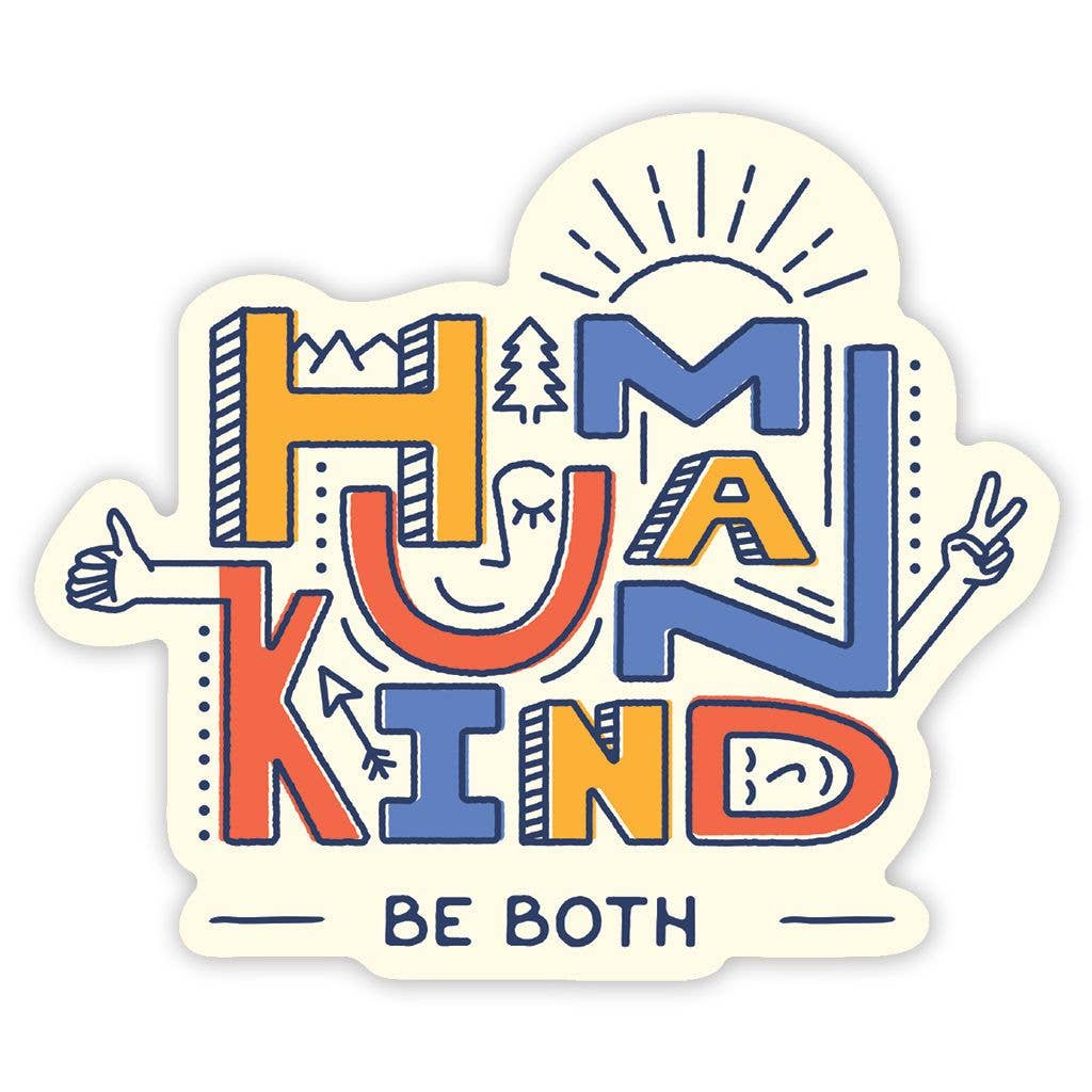 Human Kind - Be Both sticker by Trek Light Gear