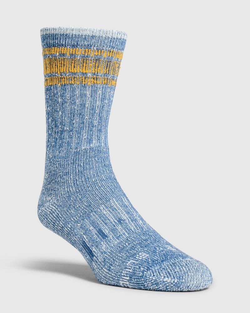 Blue and yellow hemp socks by United by Blue
