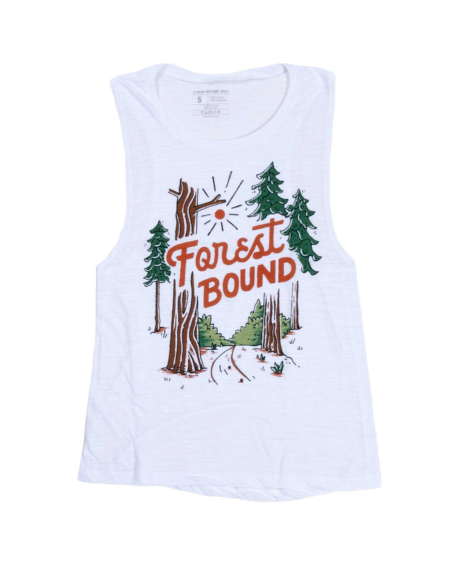 White Forest Bound women's tank by Keep Nature Wild