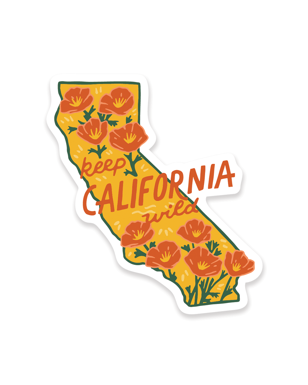 Keep California Wild state poppy sticker by Keep Nature Wild