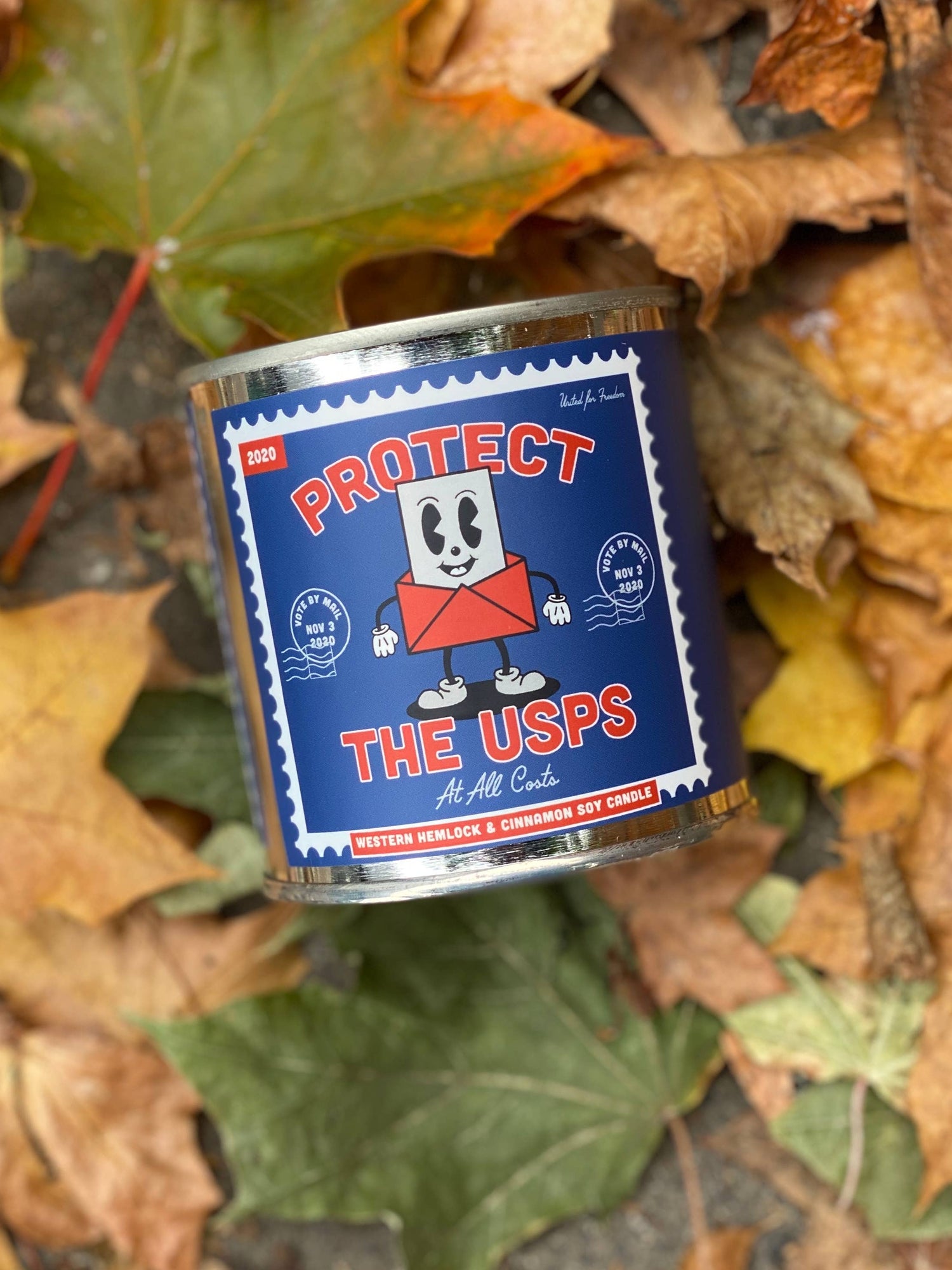 Protect the USPS candle from Good & Well Supply Co