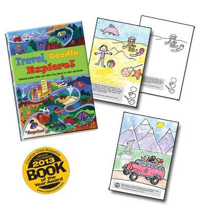 Travel, Doodle, Explore Kids Activity Book by Jr Rangerland