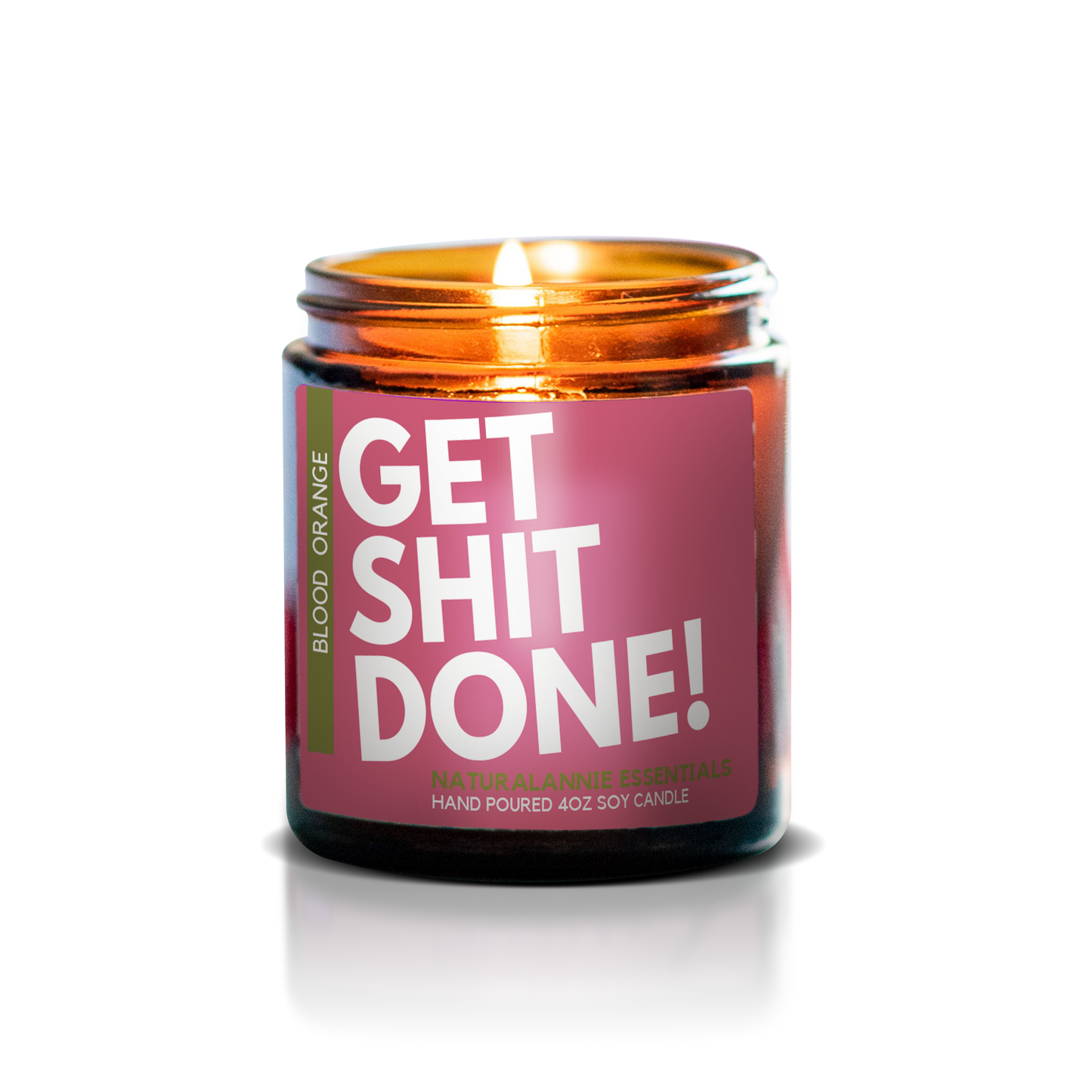 GSD Get Shit Done! Blood Orange Hand-poured 4oz soy candle by Natural Annie Essentials