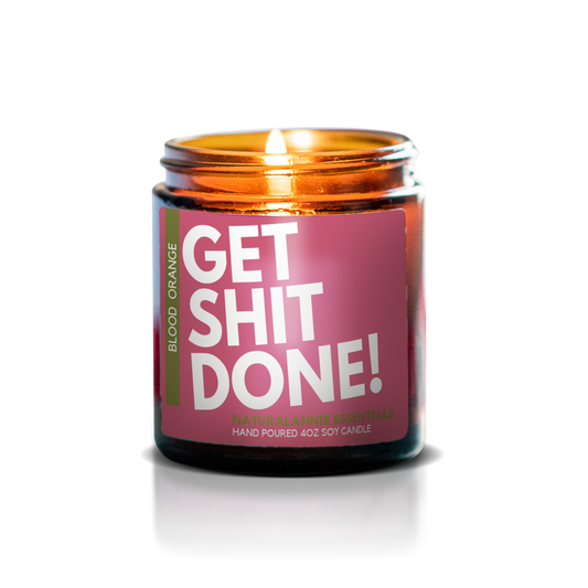GSD Get Shit Done! Blood Orange Hand-poured 4oz soy candle by Natural Annie Essentials
