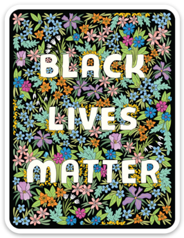 Black Lives Matter floral pattern sticker by The Found