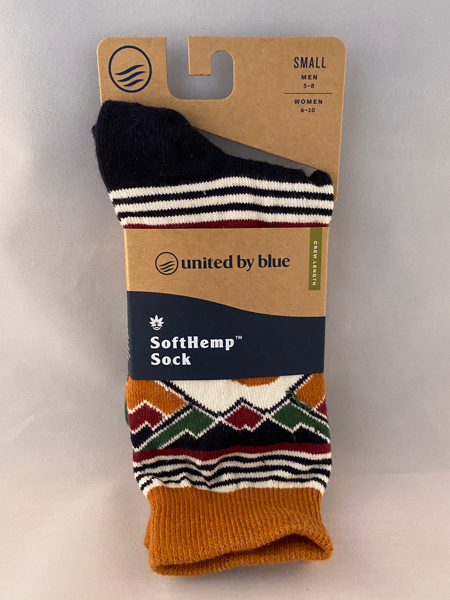 Bison socks in packaging by United by Blue