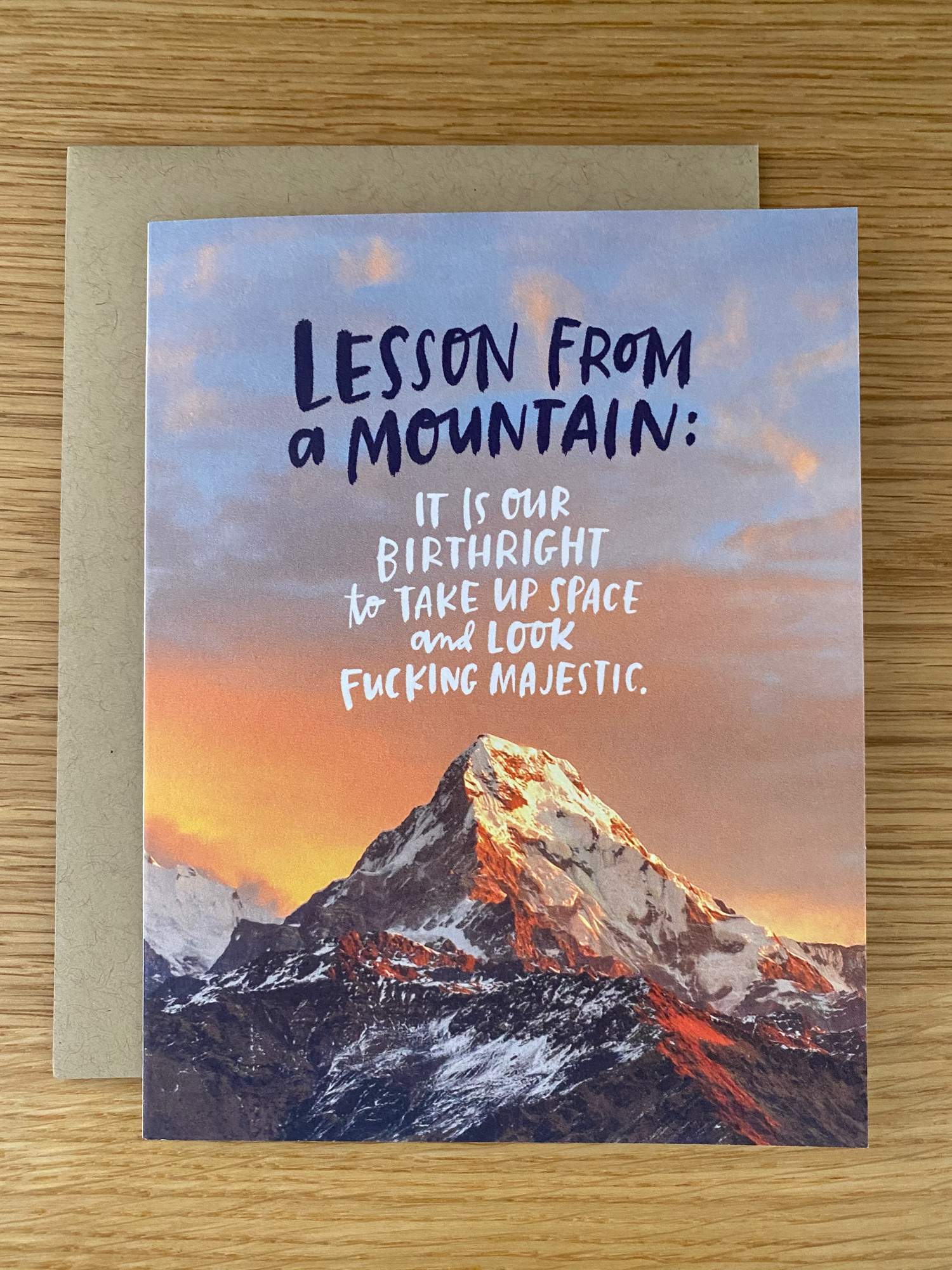 Lessons with a Mountain card by Emily McDowell