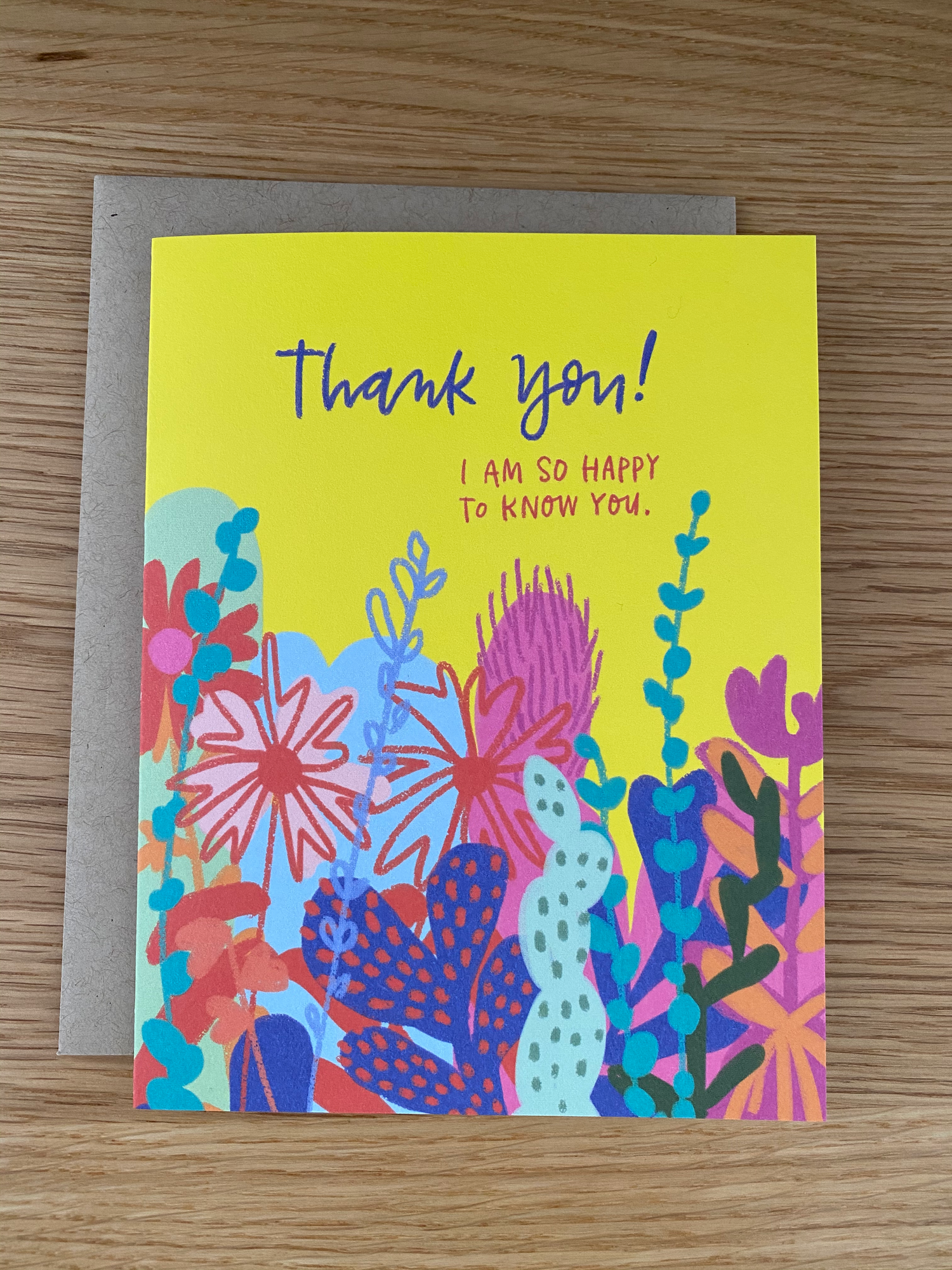 Yellow flowers, Thank you, I'm so happy to know you card by Emily McDowell