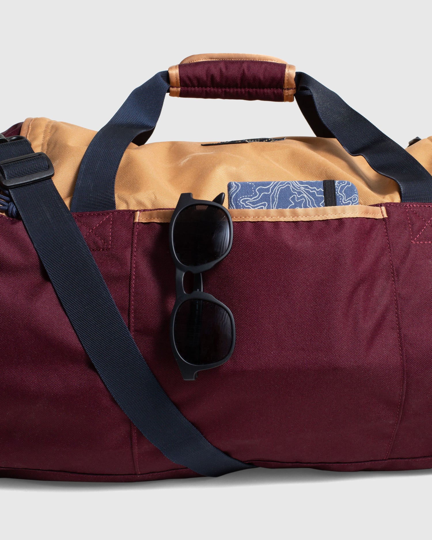 Pocket of duffle bag by United by Blue