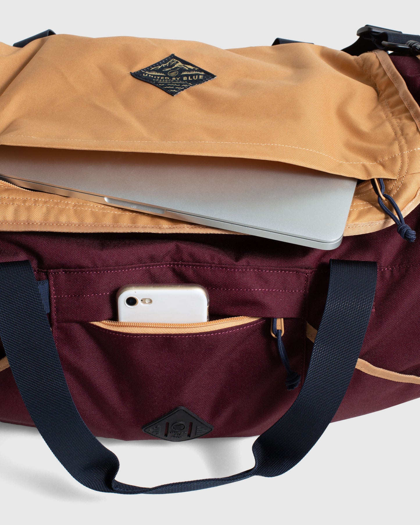 Additional pockets in duffle bag by United by Blue