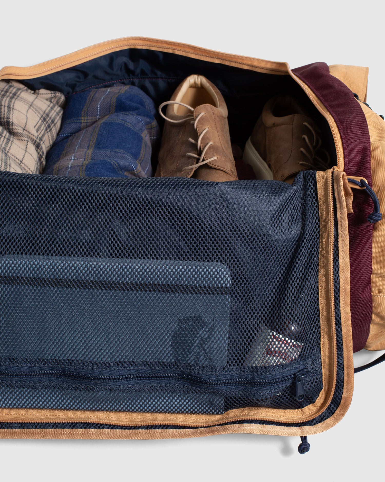 Inside from another angle of duffle bag by United by Blue