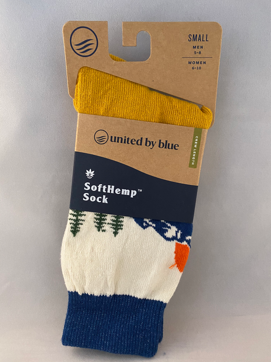 Mountain socks in packaging by United by Blue
