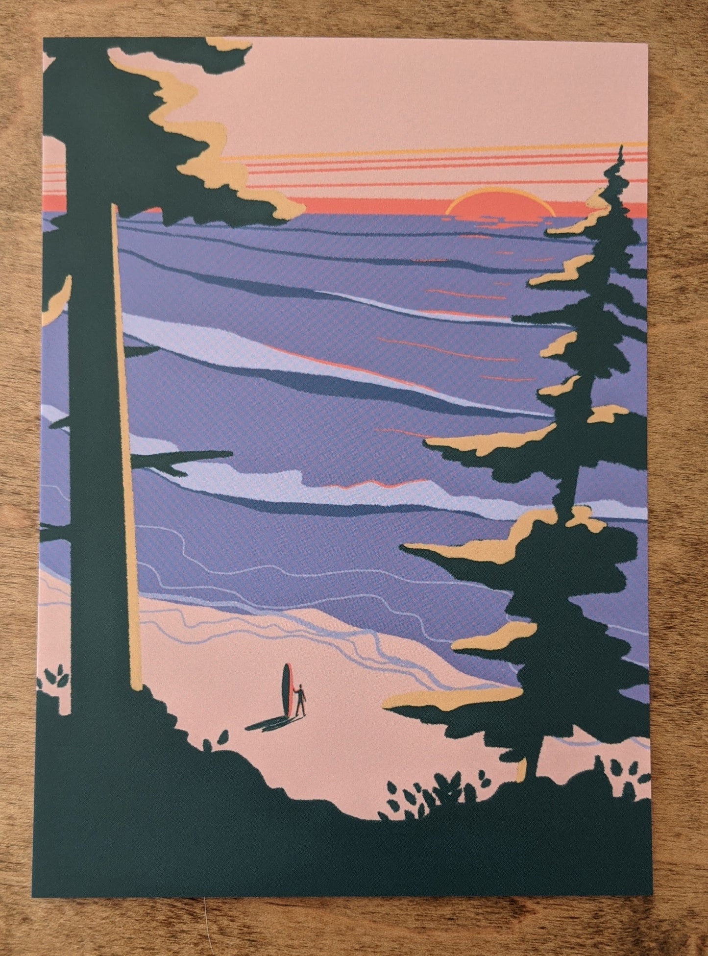 Santa Cruz Cliffs postcard by Annika Layne