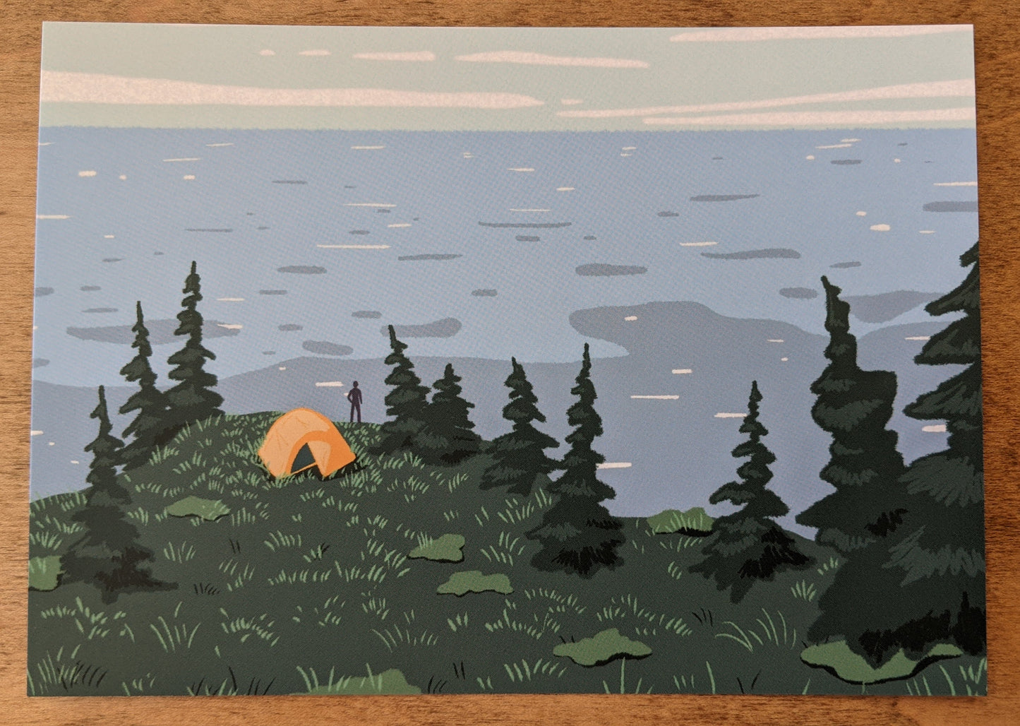 Santa Cruz postcard set by Annika Layne - Cliff Camping