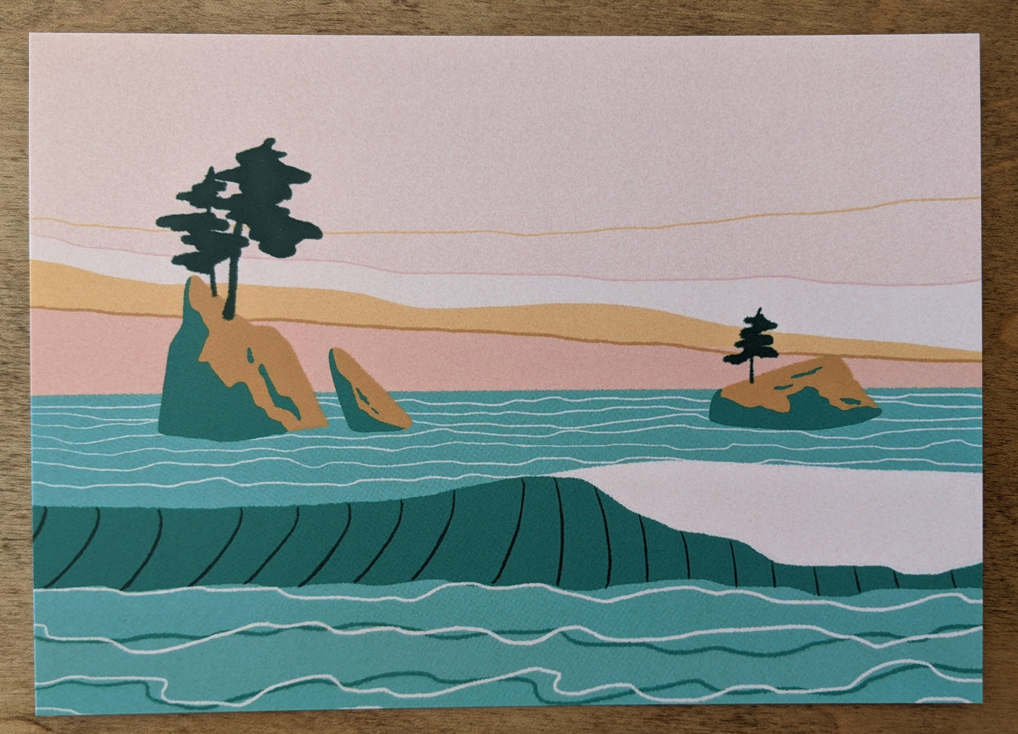 Santa Cruz postcard set by Annika Layne - Tree Islands