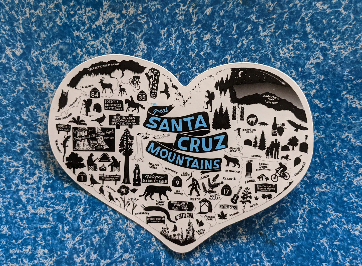 Heart design sticker by Great Santa Cruz Mountains