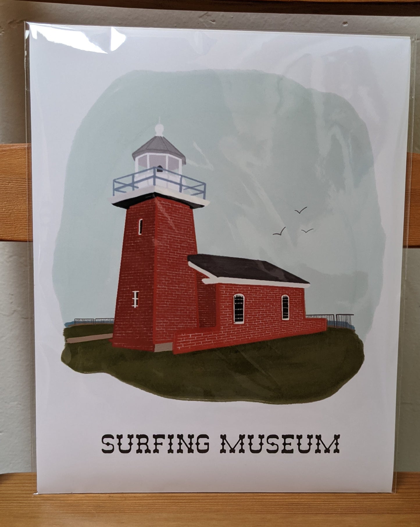 Surfing Museum illustrated print by Pau Hana Designs