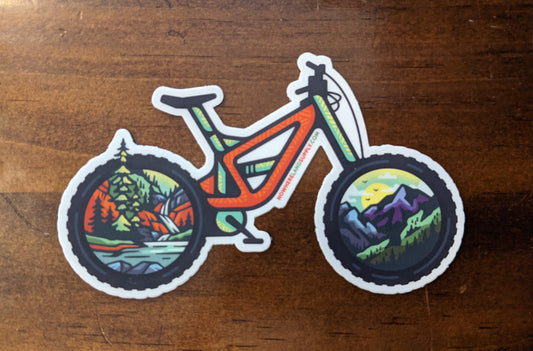 Mountain bike nature scene sticker by Nowhereland
