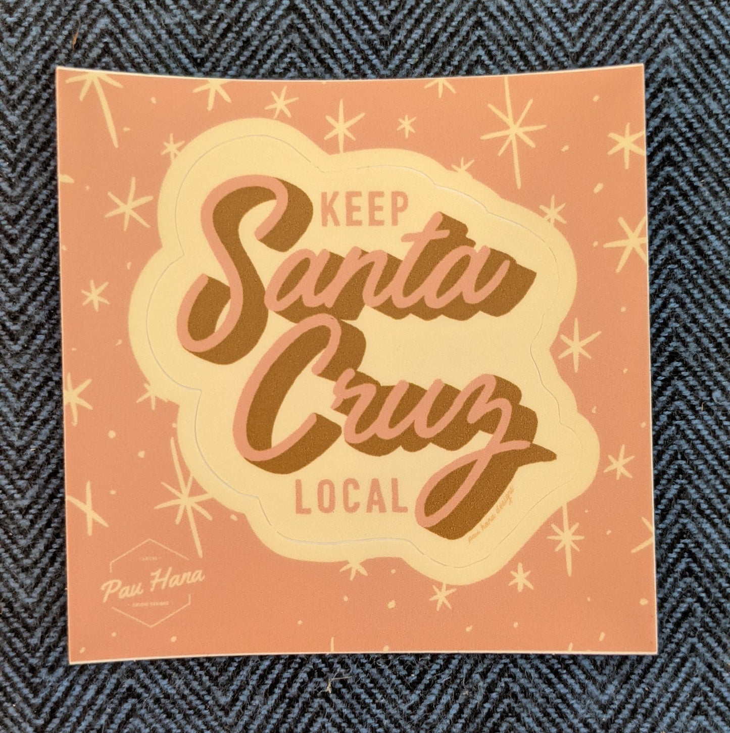 Pink Keep Santa Cruz local sticker by Pau Hana Designs