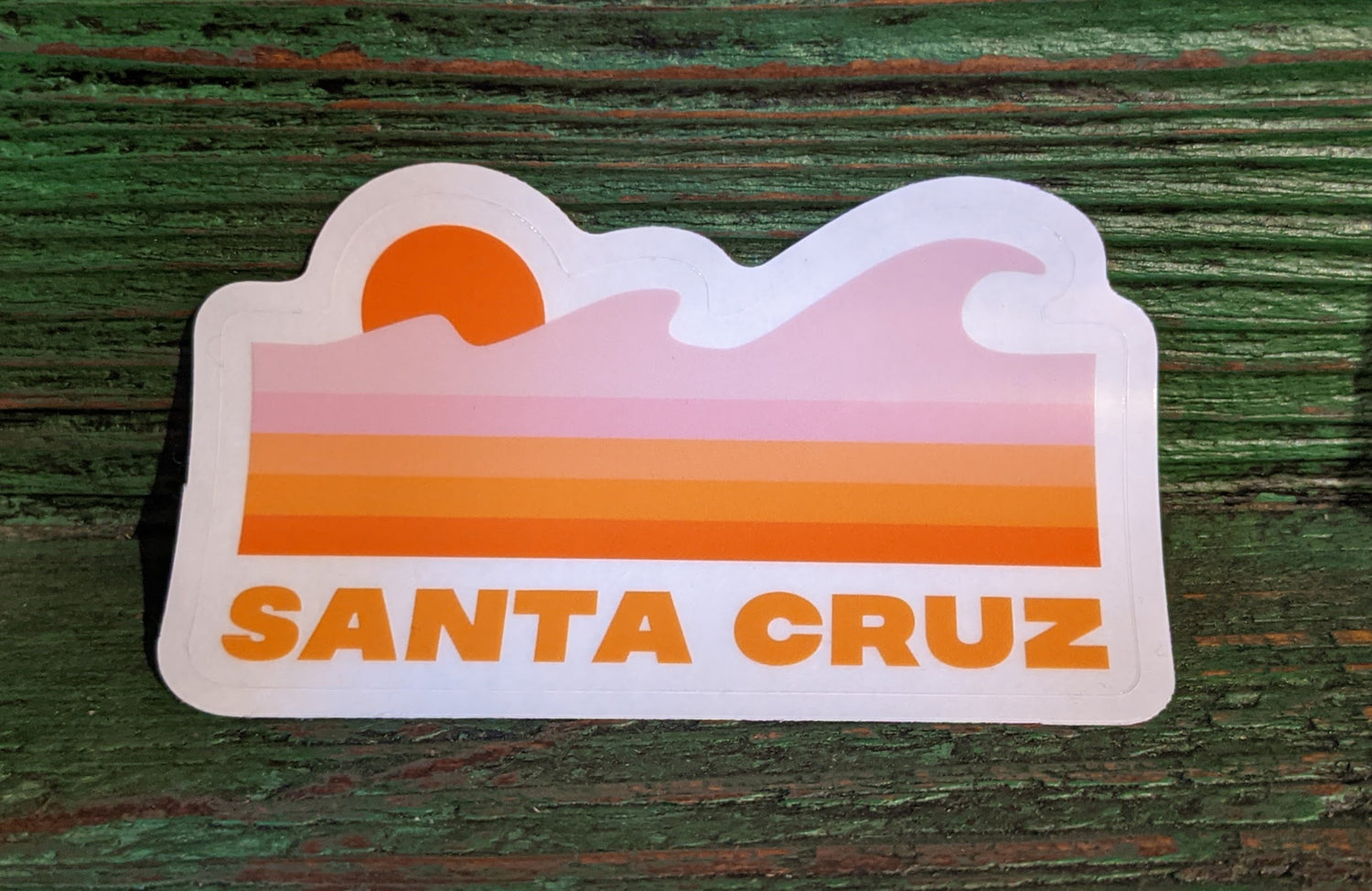 Retro Santa Cruz sunset clear sticker by Annika Layne