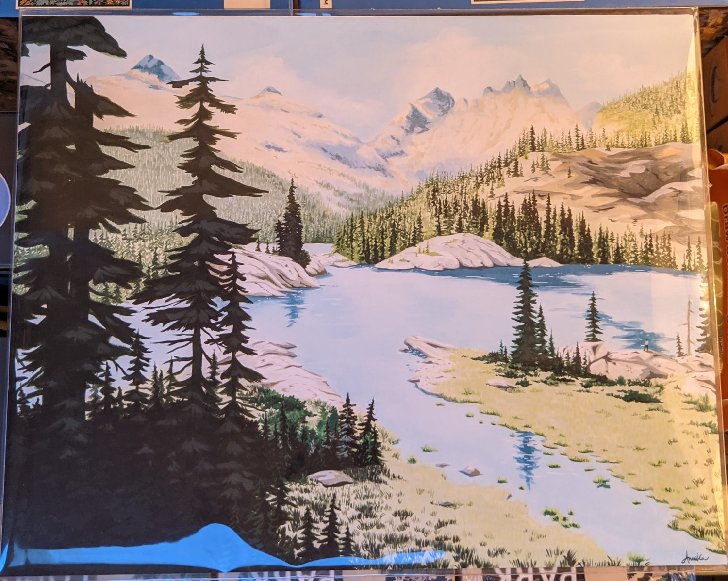 Alpine Mountainscape painting by Annika Layne