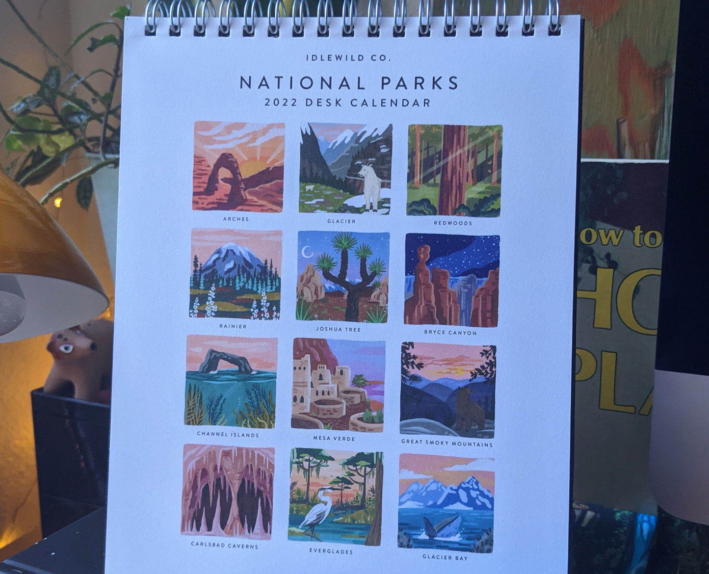 National Parks 2022 Desk calendar pages preview by Idlewild