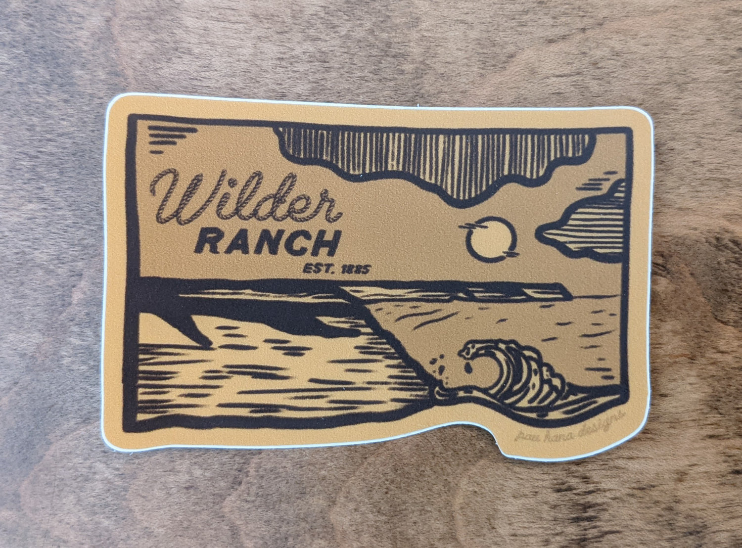 Wilder Ranch coastal bluff sticker by Pau Hana Designs