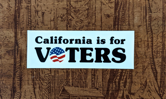California is for Voters with American Flag sticker