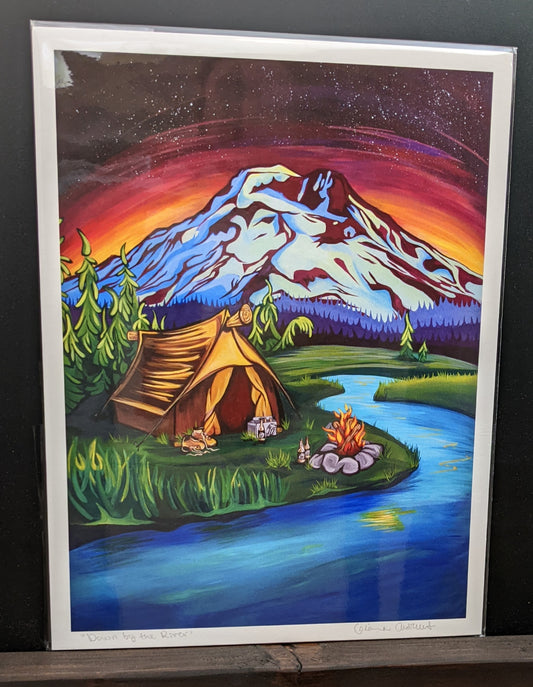 Down by the River colorful art print by Gianna Andrews