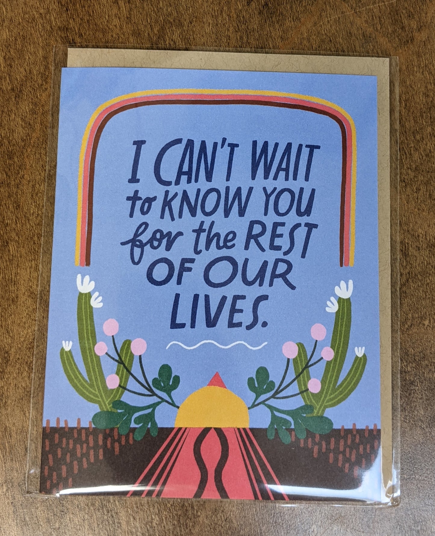 Love card reading "I Can't wait to know you for the rest of our lives" by Emily McDowell
