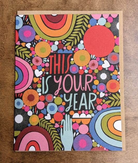 Bold colors, This is your year, card by Emily McDowell