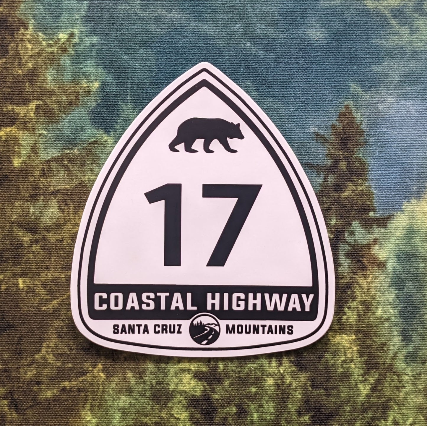 White and black Coastal Highway 17, Santa Cruz Mountains, by SCM Clothing