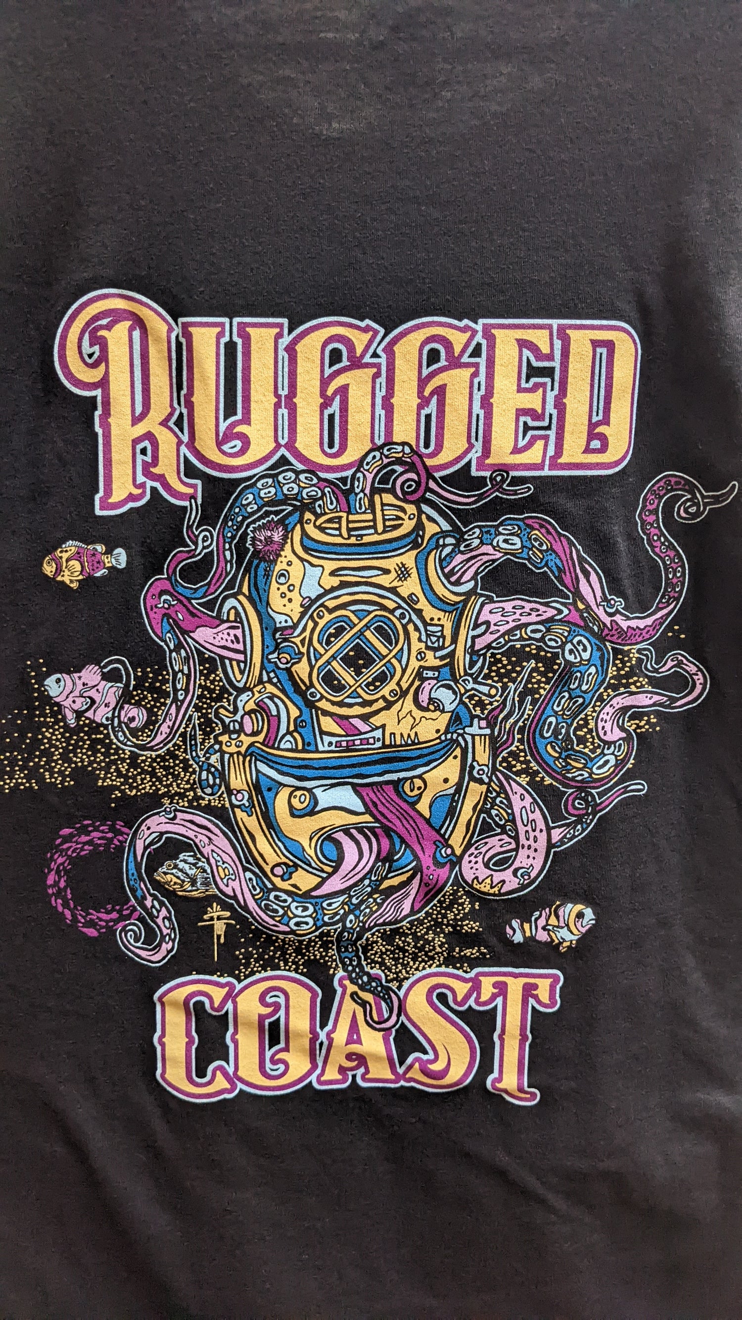 Black ocean inspired shirt , by Rugged Coast
