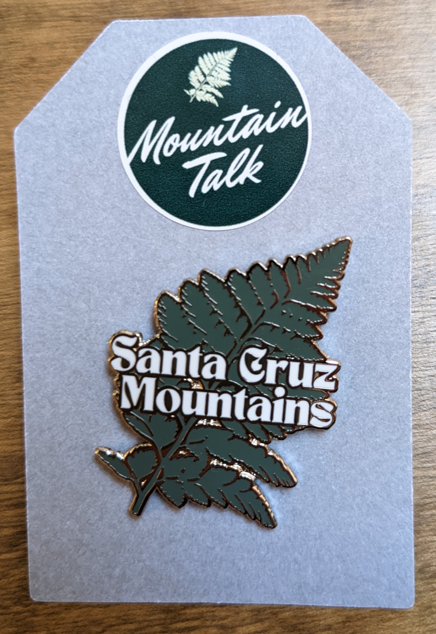 Santa Cruz Mountains pin by Mountain Talk with Fern design