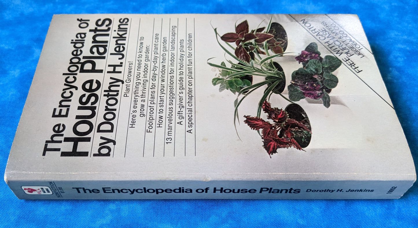 The Encyclopedia of House Plants vintage book spine