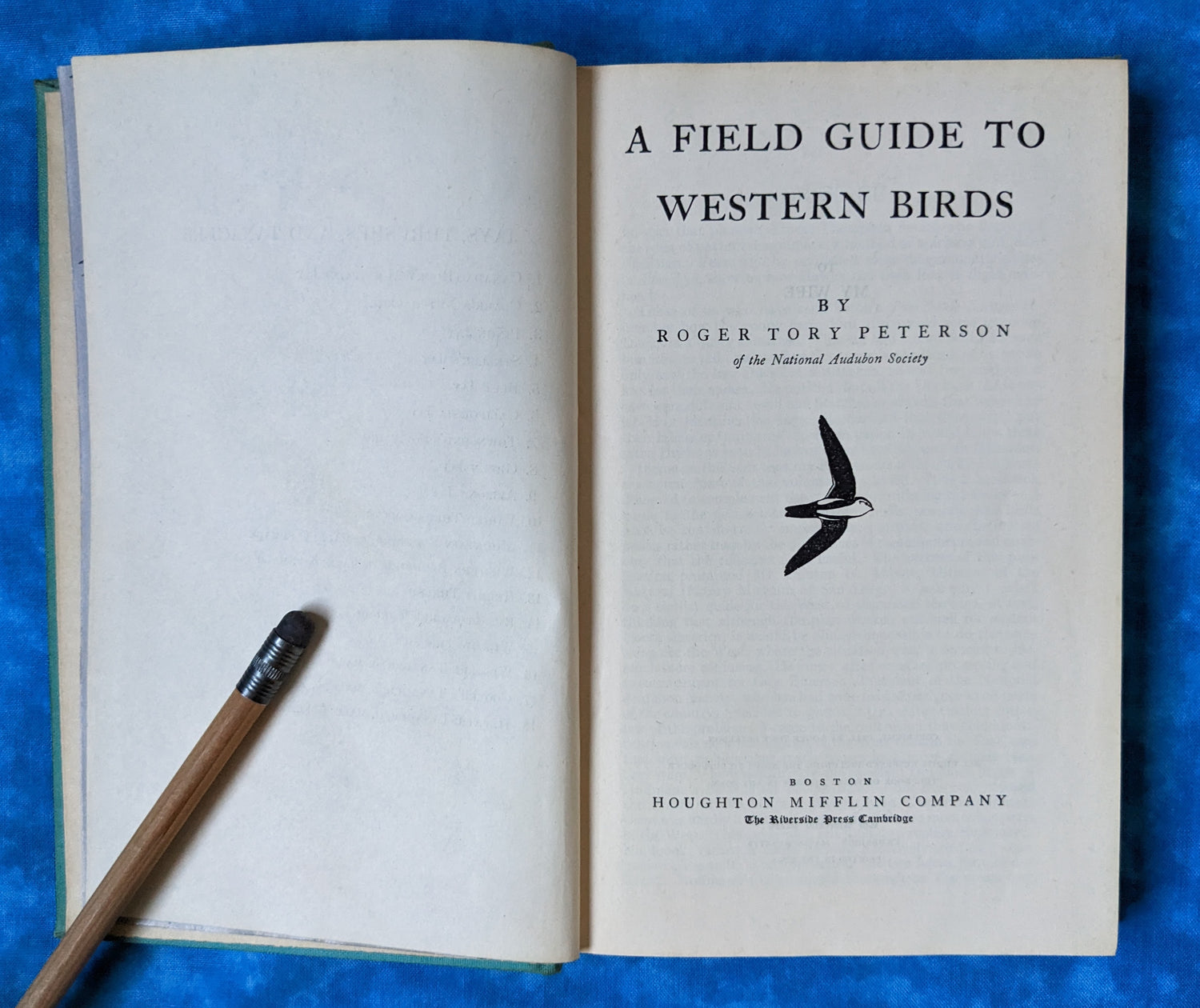 A Field Guide to Western Birds vintage book title page