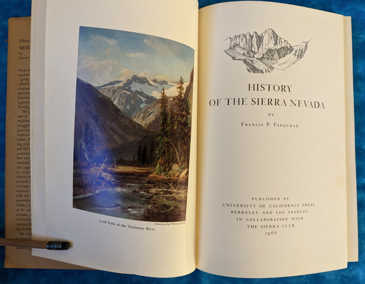 History of the Sierra Nevada vintage book title page
