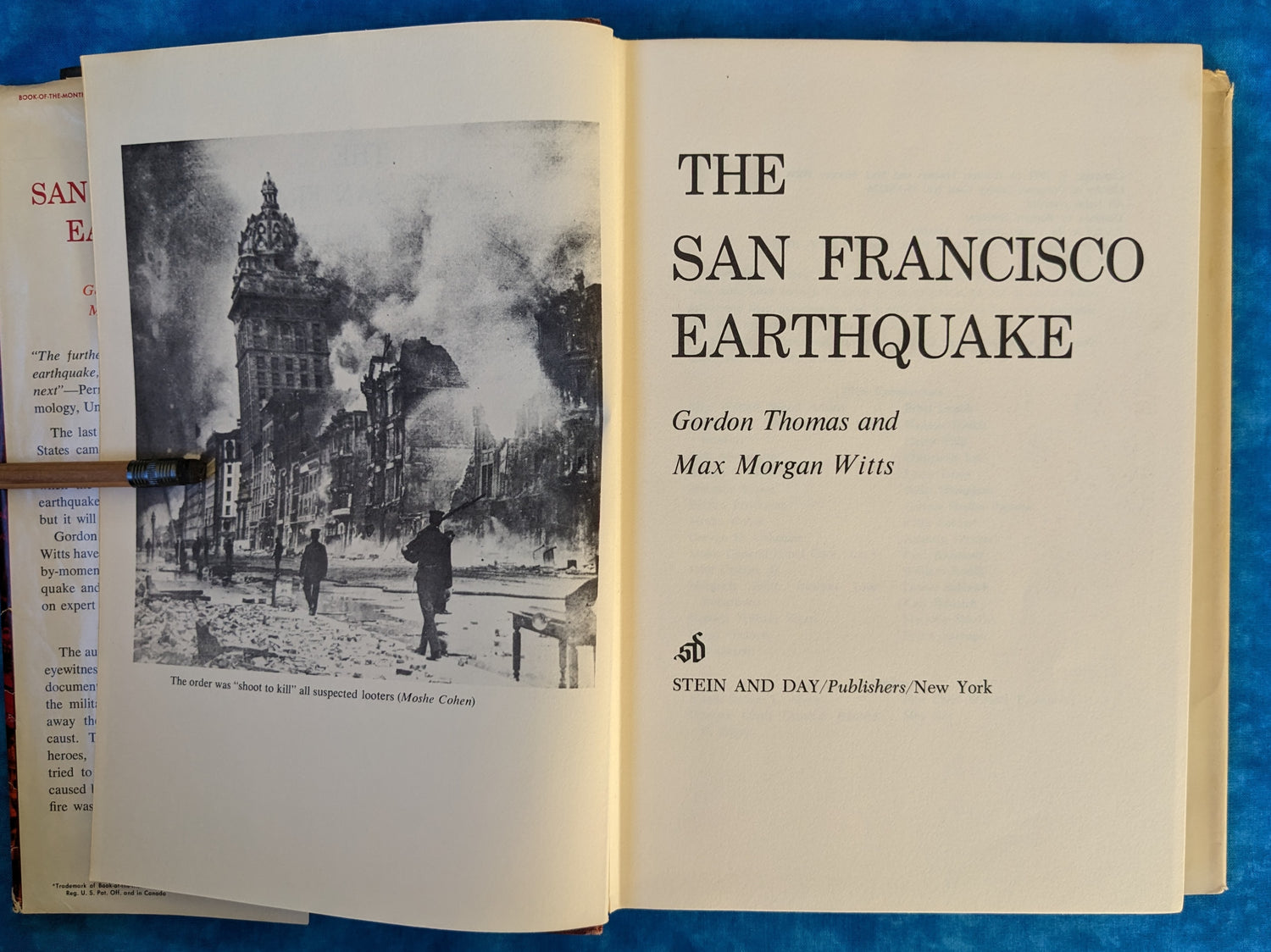The San Francisco Earthquake vintage book title page
