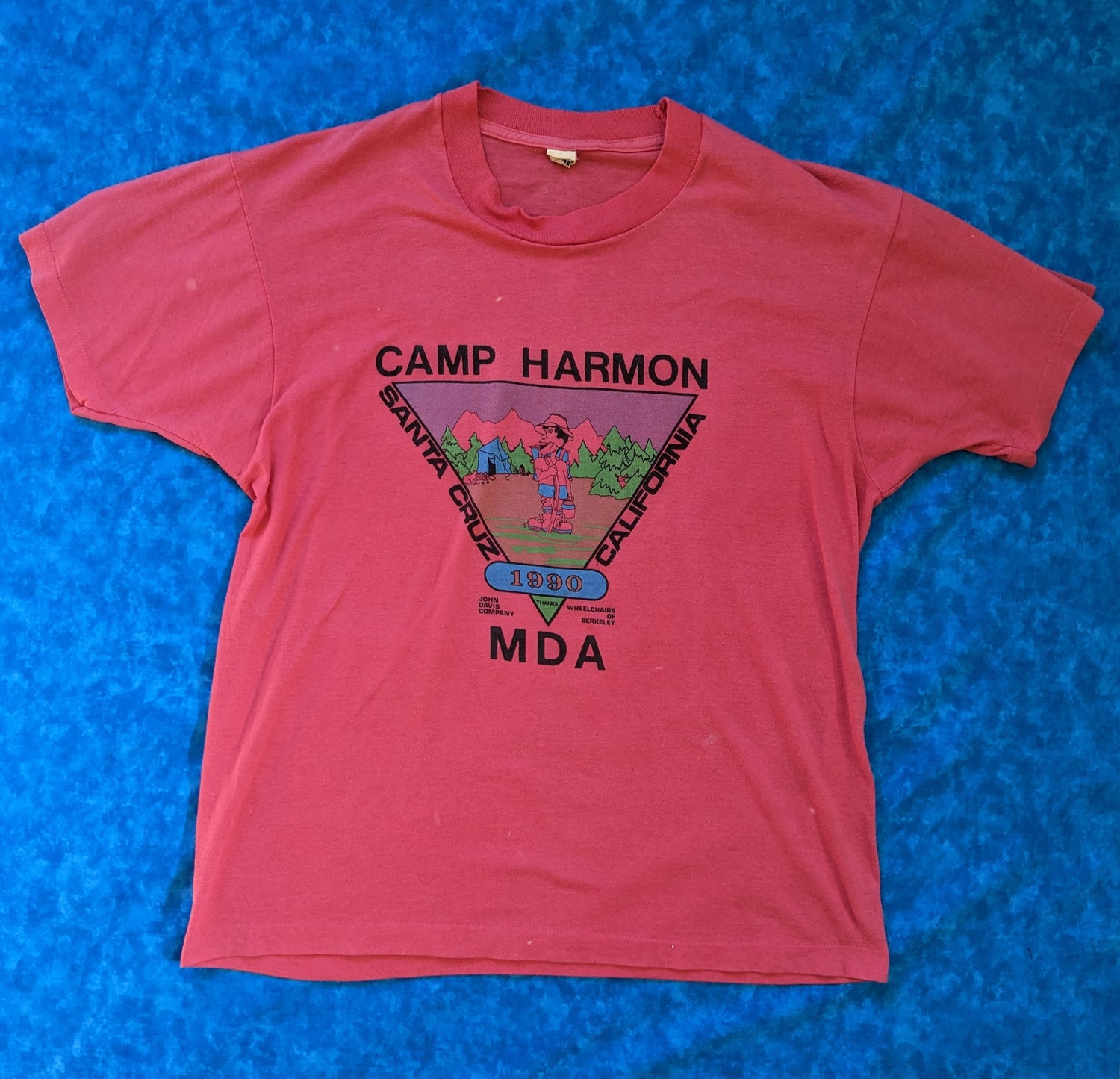 Pink Camp Harmon Santa Cruz California 1990 Shirt