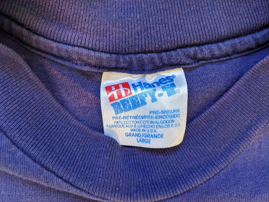 Purple Double Sided Underwater Otters Shirt tag