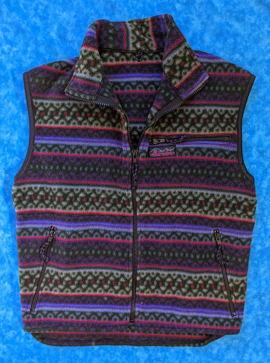 Retro Striped Fuzzy Vest by B.A.P. (B Wear Action Products)